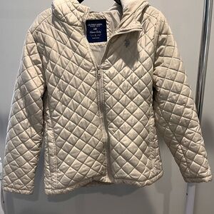 U.S. Polo Assn. Women's Cream Quilted Puffer Jacket